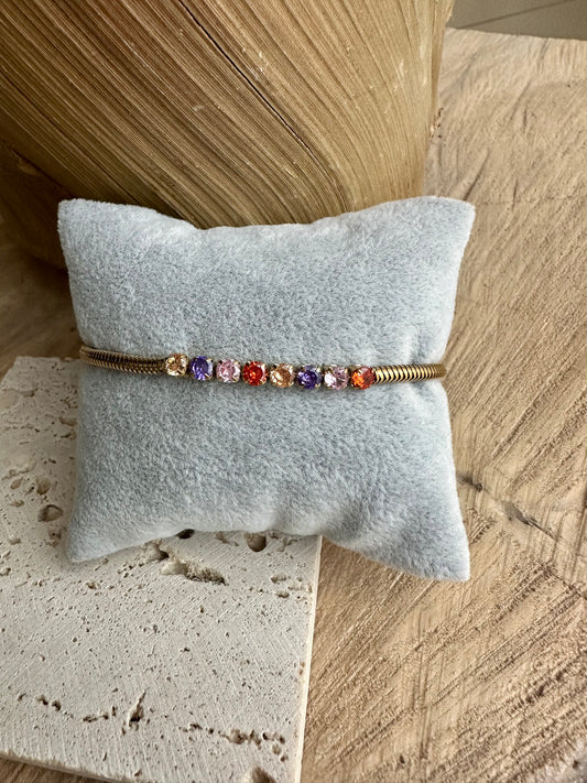 BONITA || Golden Bracelet with Colorful Stones