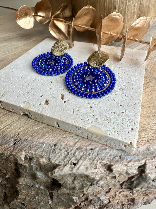 TAMINA || Handmade Earrings Royal Blue