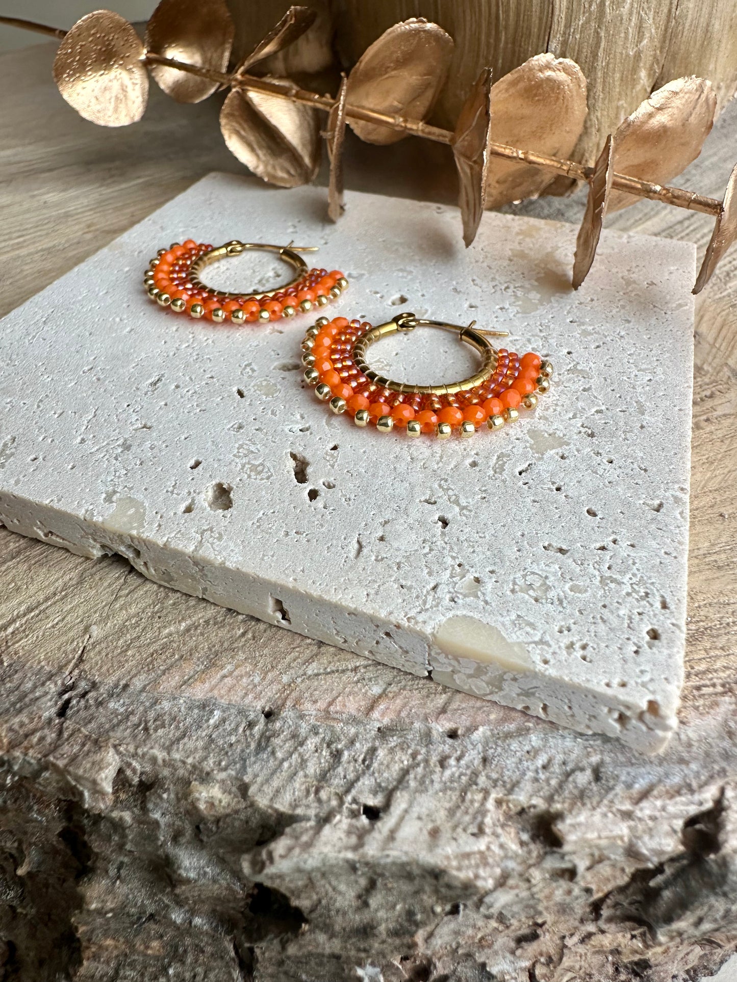 LOU || Handmade Earrings Orange