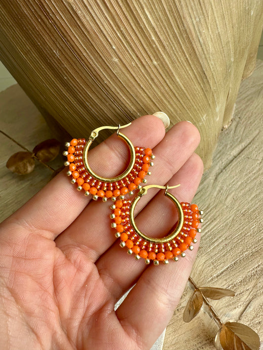 LOU || Handmade Earrings Orange