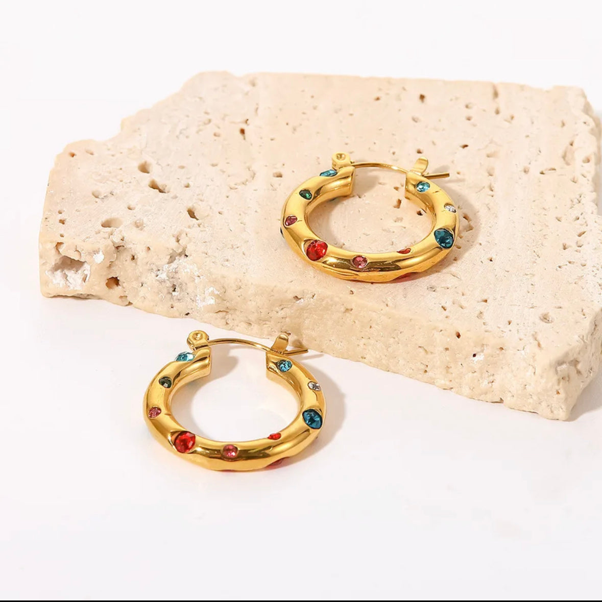 ZENIA || Colorful Zirconia Hoops