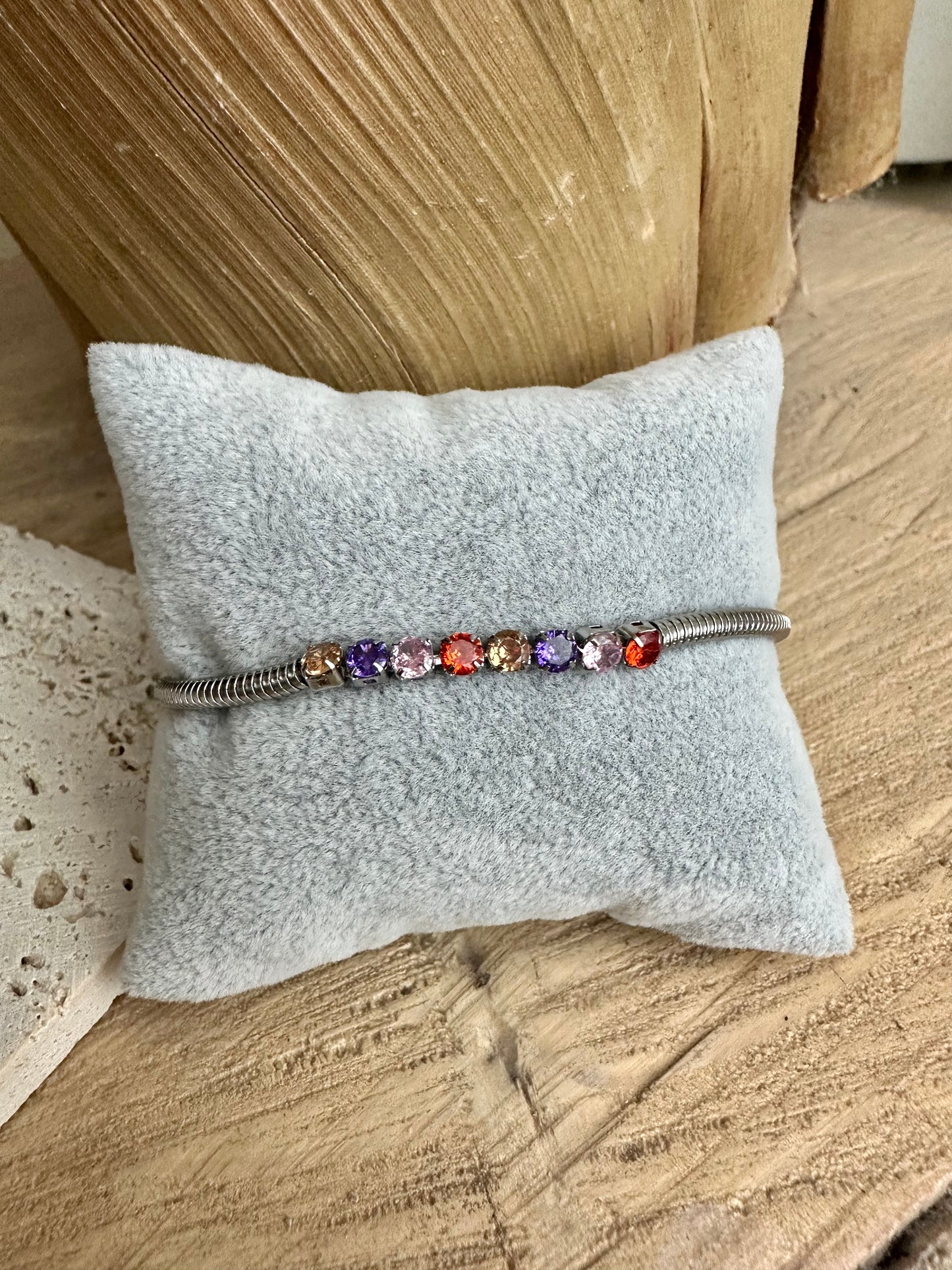 MIRAMAR || Silver Bracelet Colorful Stones