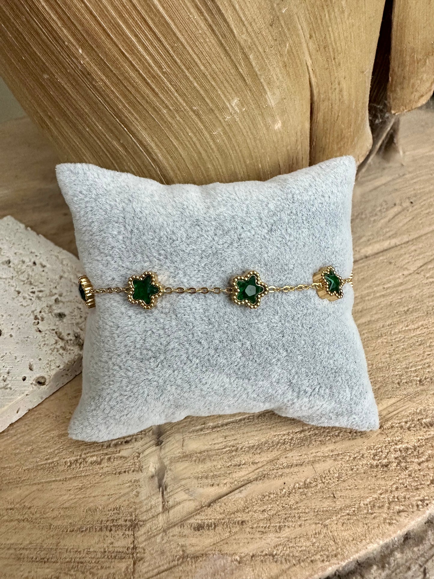 MARBE || Bracelet with Green Flowers