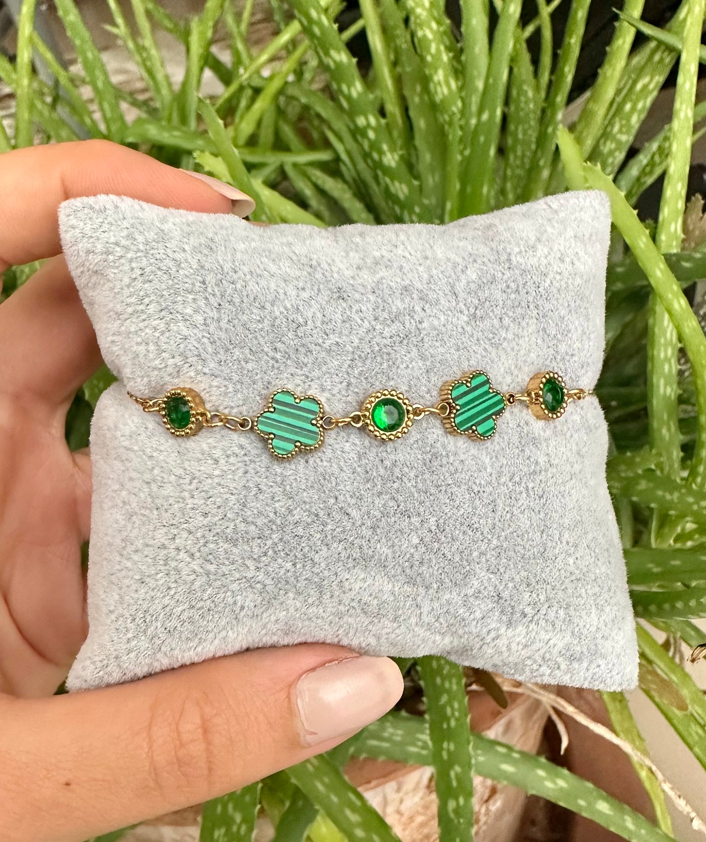 LETI || Bracelet with Green Details