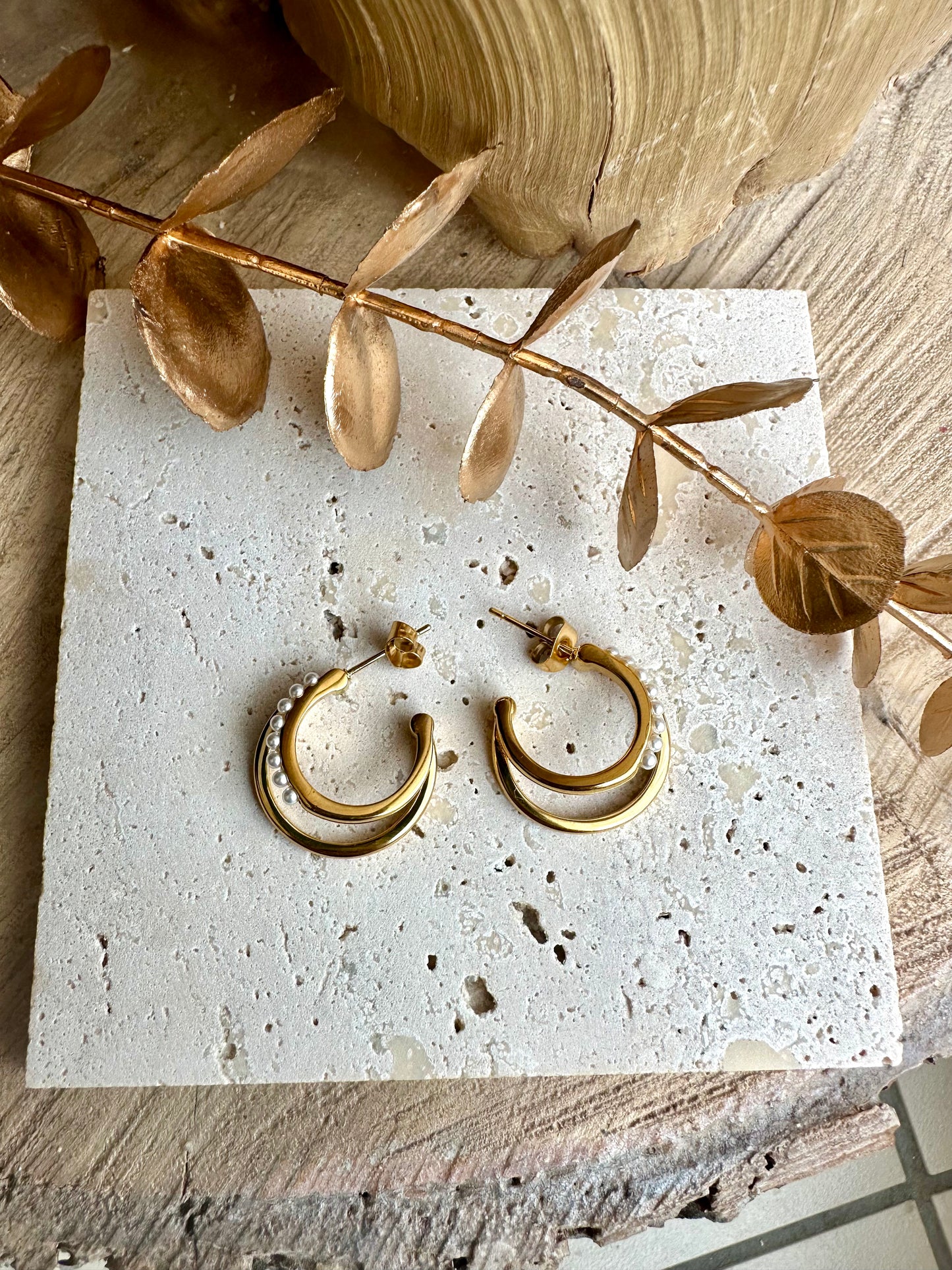 LANIA || Hoops with Pearls