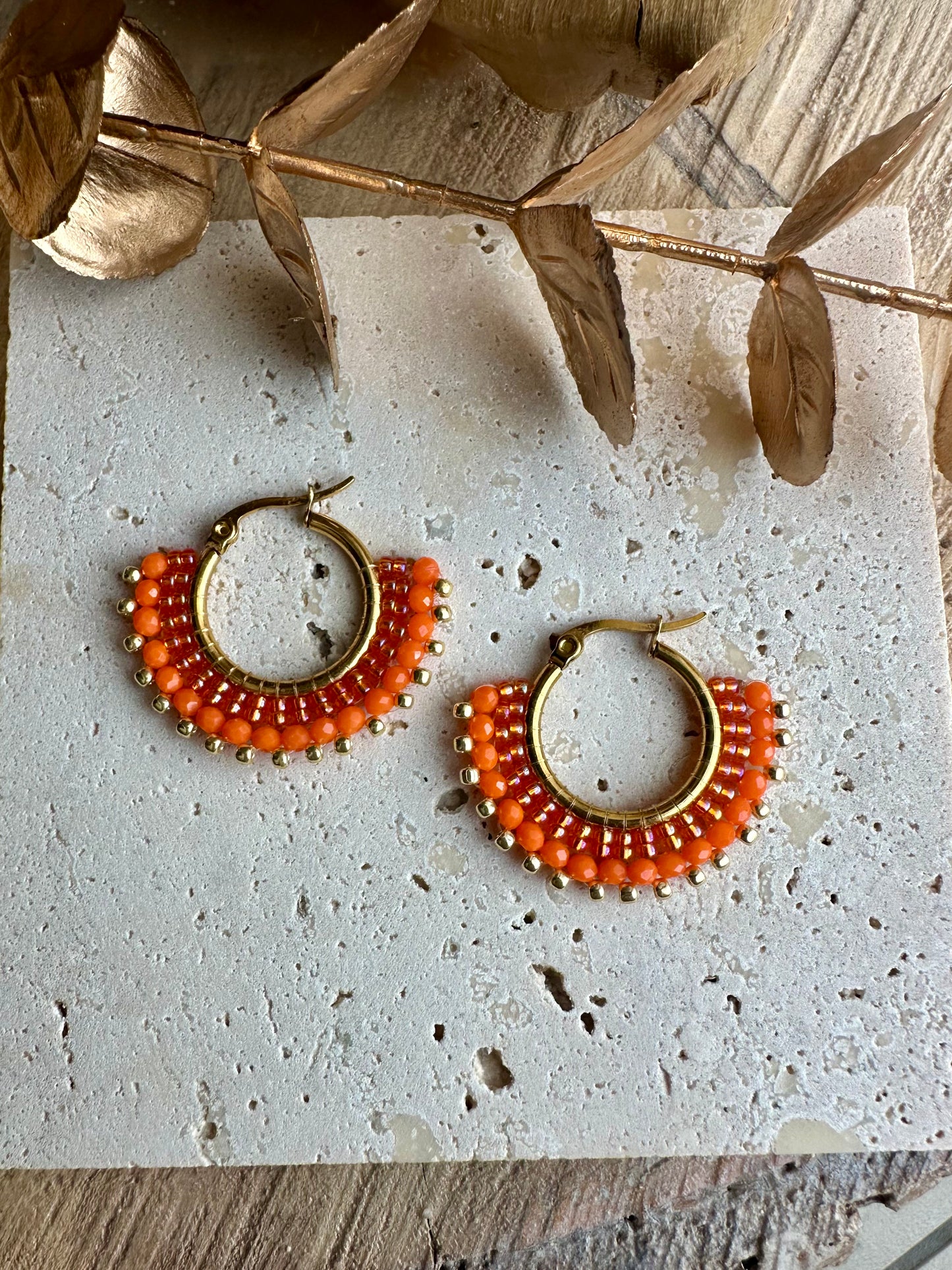 LOU || Handmade Earrings Orange