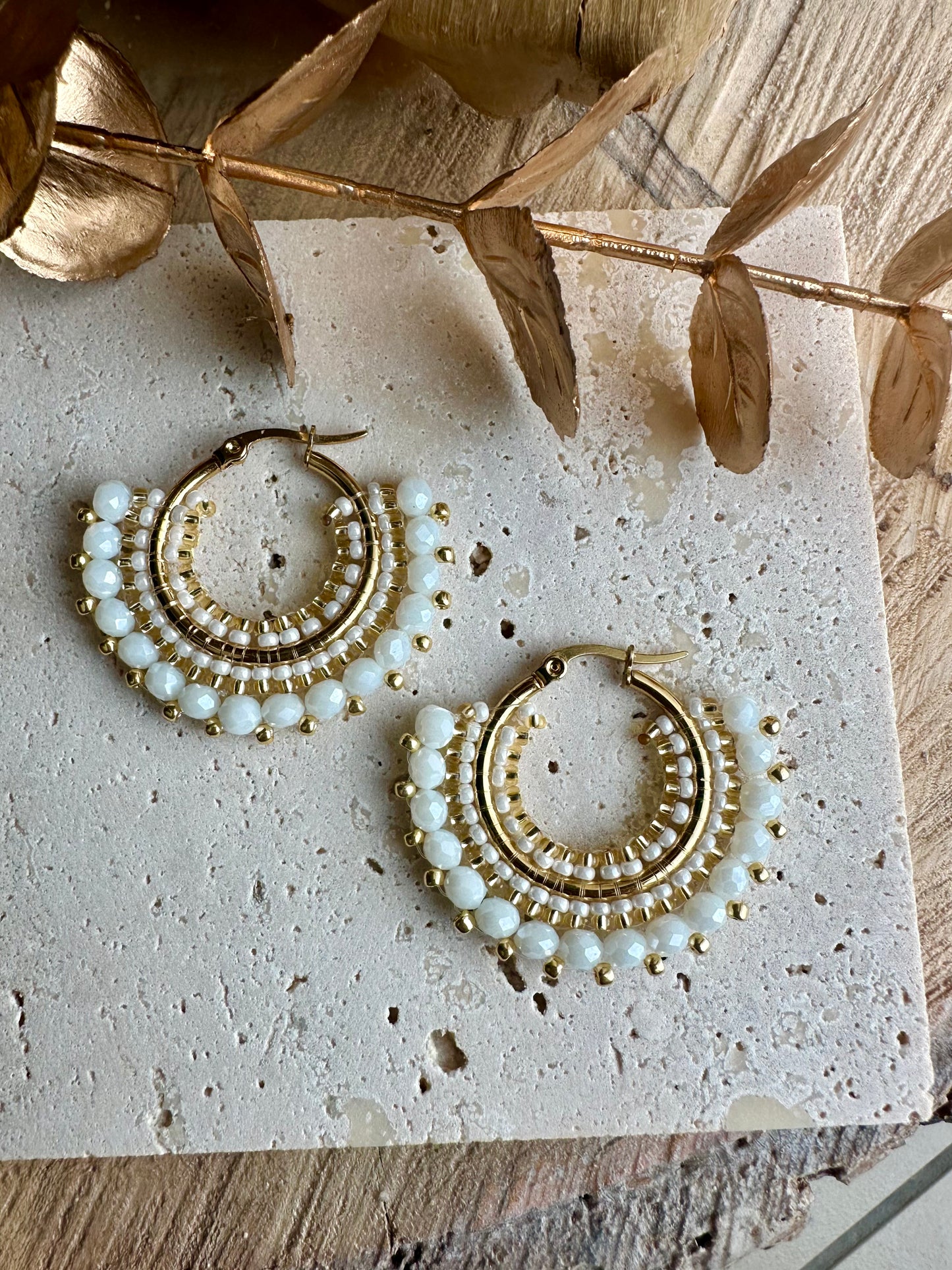 AMAYA || Handmade Earrings White