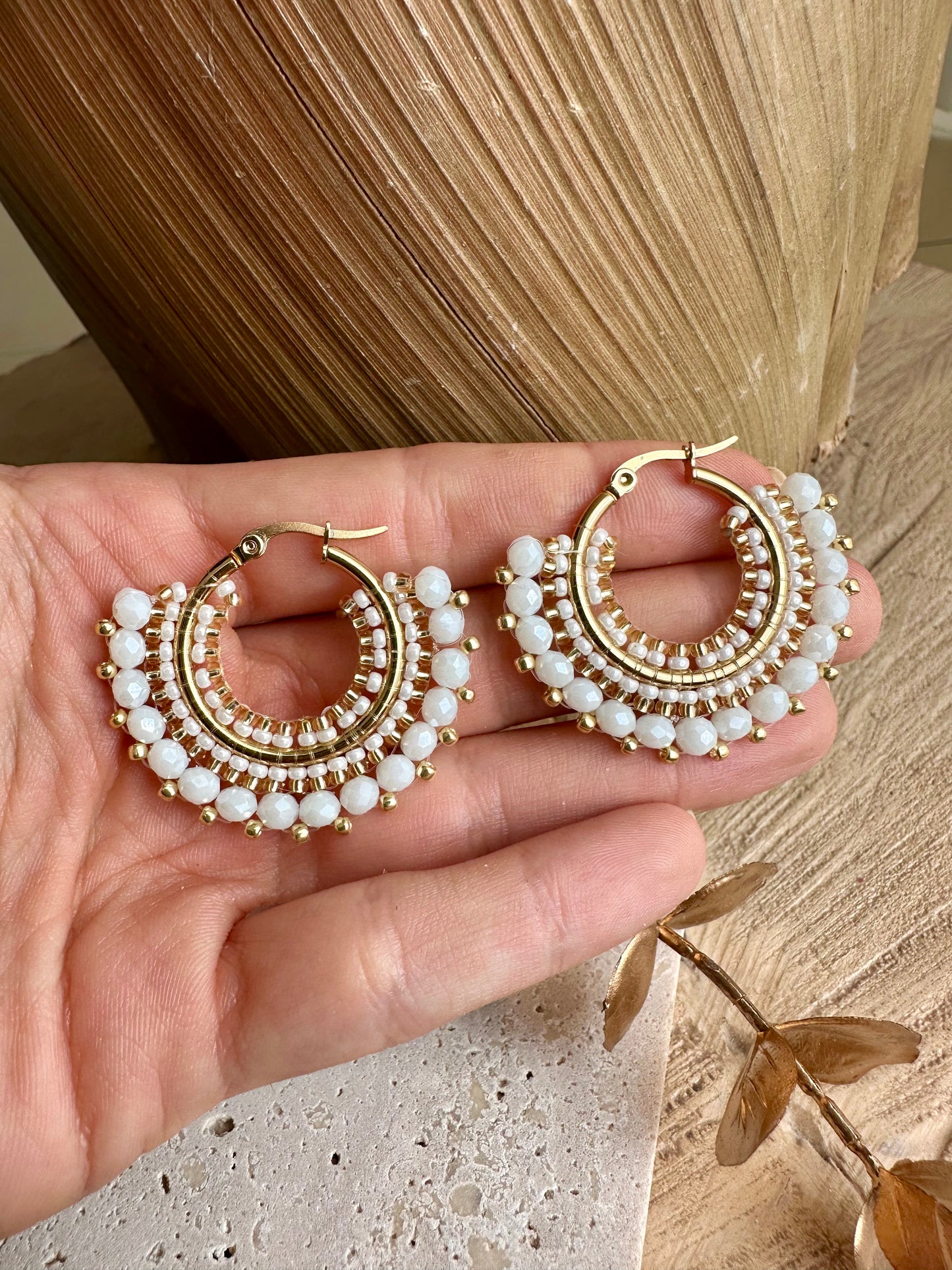 AMAYA || Handmade Earrings White