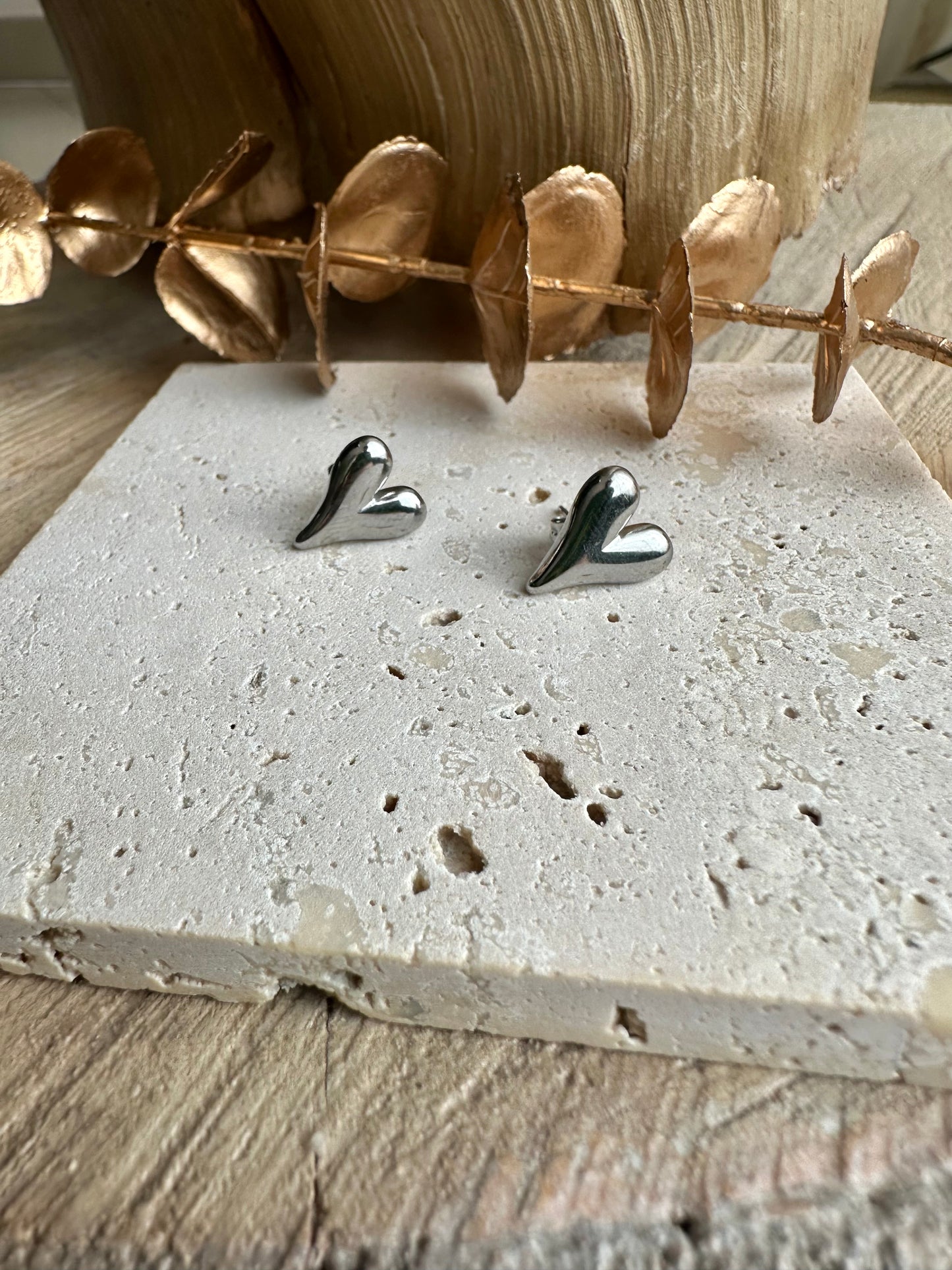 FANI || Heart Shaped Studs Silver